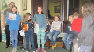 Some of the children performing on the Saturday evening